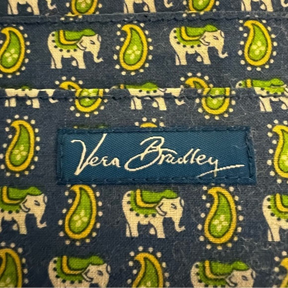 Vera Bradley Citron 2006 Travel Wallet Yellow Green Blue Y2K Zipper Passport - Picture 11 of 12